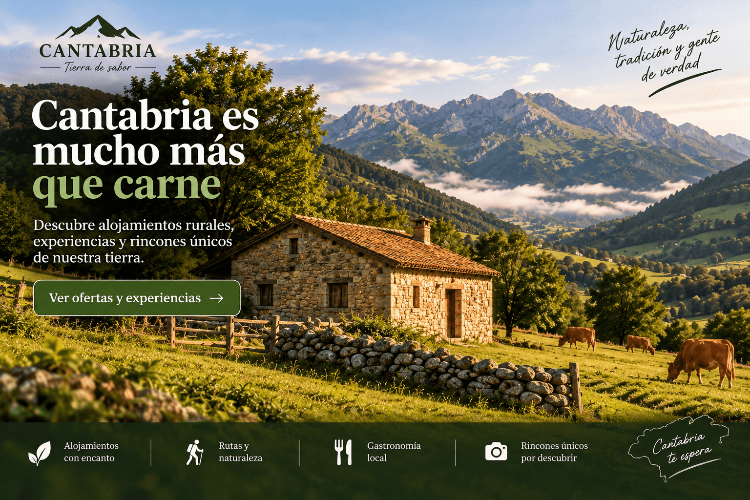 Cantabria rural — alojamientos y ganadería tradicional en plena naturaleza